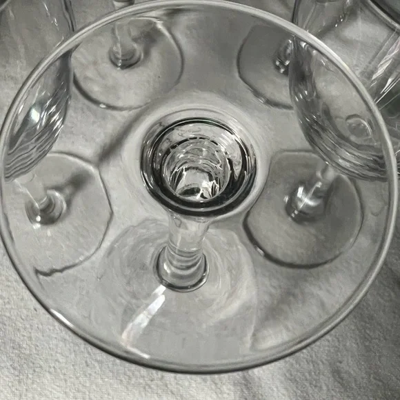 Vintage Crystal Wine Glasses set of 5 heavy - Picture 5 of 9